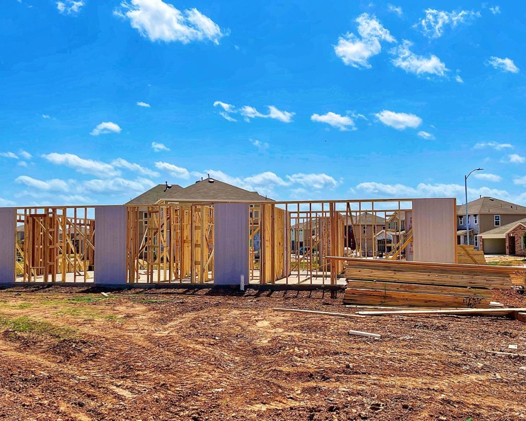 Maison de plein pied en construction