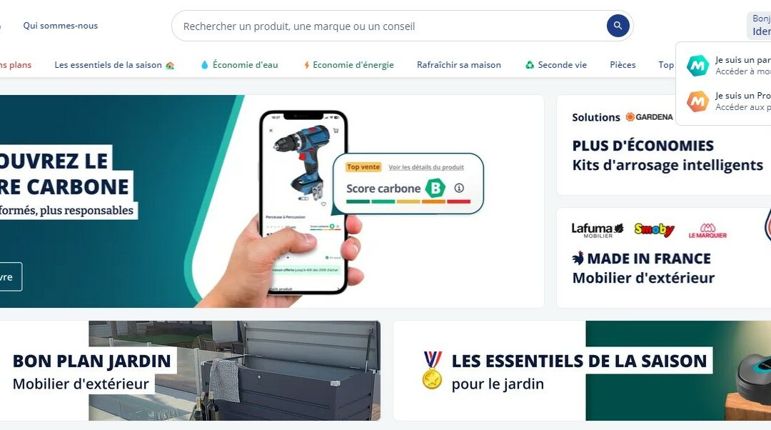 ManoMano, le site e-commerce spécialisé en bricolage et décoration pour l’intérieur et l’extérieur